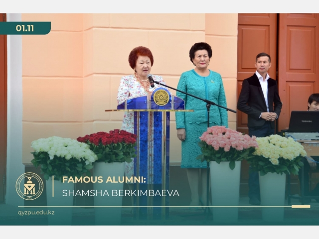 Famous alumni: Shamsha Berkimbaeva