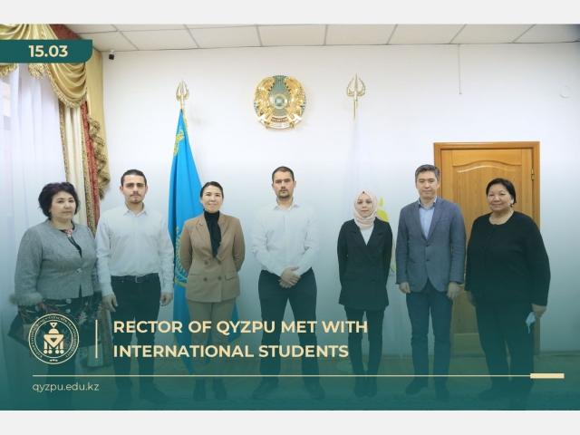 Rector of QyzPU met with international students