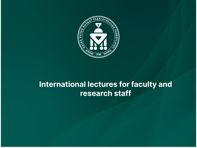 International lectures for faculty and research staff