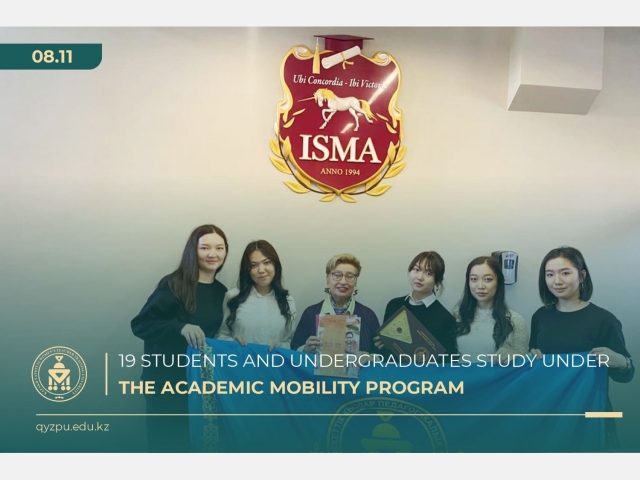 19 students and undergraduates study under the academic mobility program