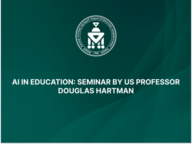 AI IN EDUCATION: SEMINAR BY US PROFESSOR DOUGLAS HARTMAN