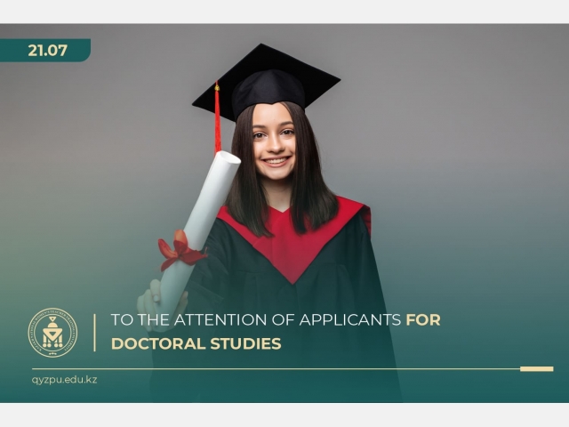 Attention to applicants for doctoral studies