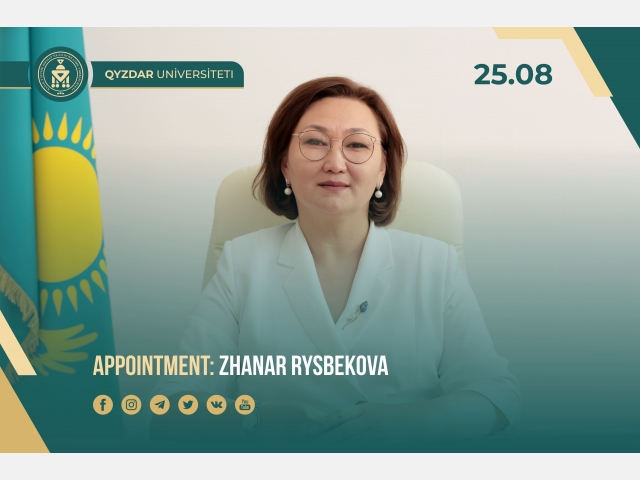 Appointment: Zhanar Rysbekova