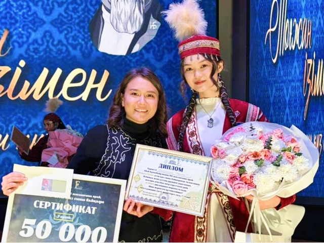 Студент QyzPU заняла II место в городском конкурсе «Тоғжан ізімен…»