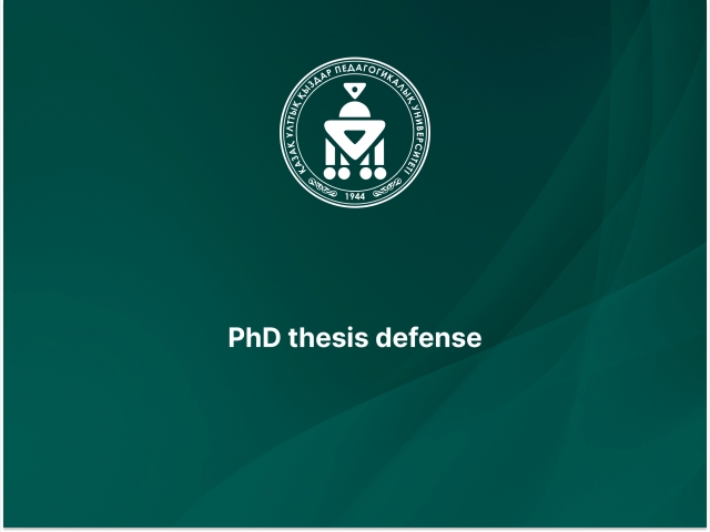 PhD thesis defense