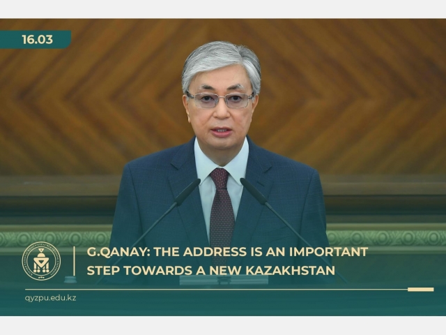 G.QANAY: The Address is an important step towards a new Kazakhstan
