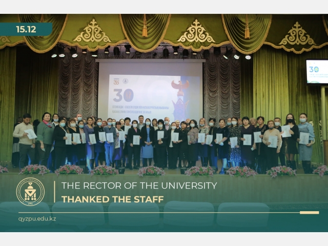 The Rector of the University thanked the staff