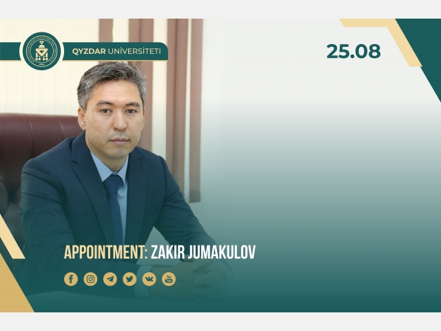 Appointment: Zakir Jumakulov