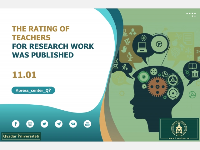 The rating of teachers for research work was published
