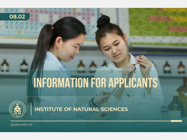 INFORMATION FOR APPLICANTS: Institute of Natural sciences