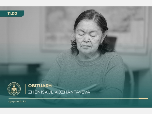 OBITUARY: Zheniskul Kozhantayeva