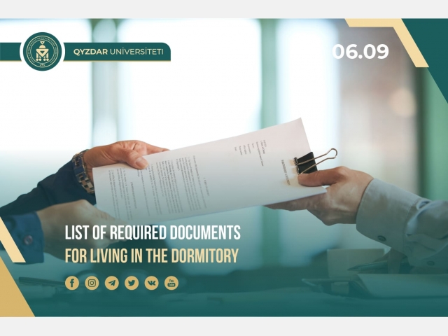 List of required documents for living in the dormitory