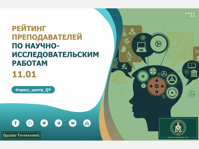 Объявлен рейтинг преподавателей по научно-исследовательским работам