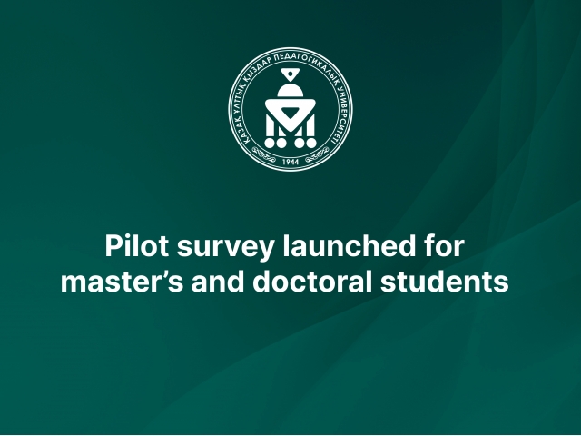 Pilot survey launched for master’s and doctoral students