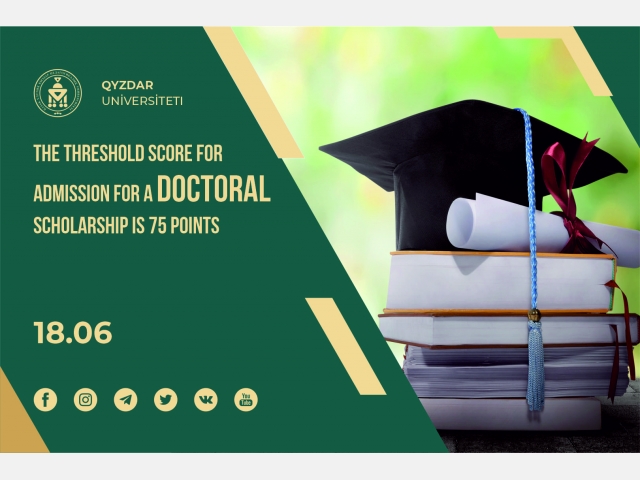 The threshold score for admission for a doctoral scholarship is 75 points