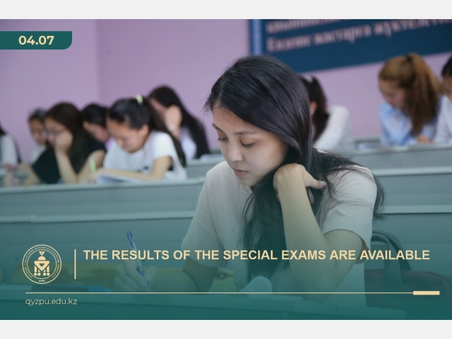 The results of the special exams are available