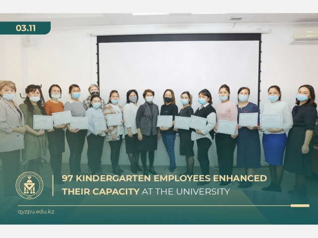 97 kindergarten employees enhanced their capacity at the University