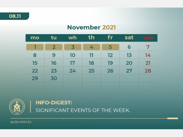 Info-Digest: Significant events of the week. №29