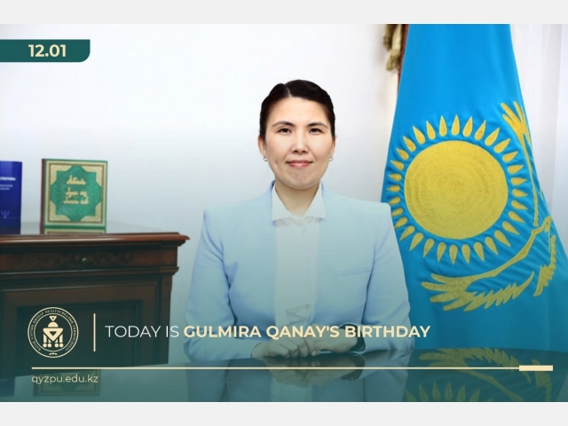 Today is Gulmira Qanay's birthday