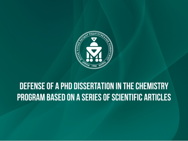 Defense of a PhD dissertation in the Chemistry program based on a series of scientific articles