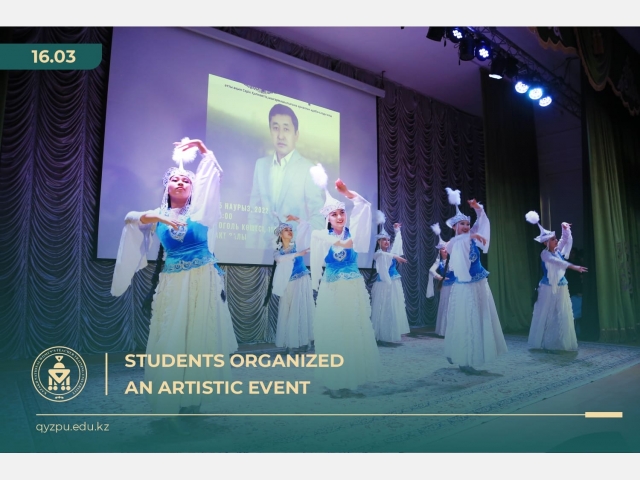 Students organized an artistic event