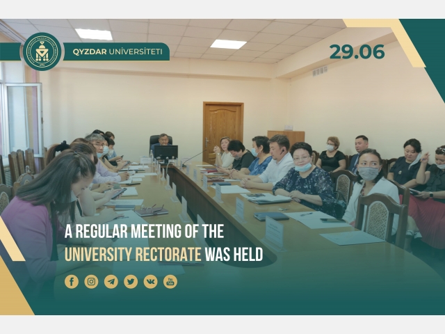 A regular meeting of the university rectorate was held