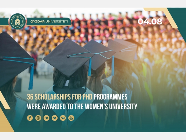 36 scholarships for PhD programmes were awarded to the Women's University