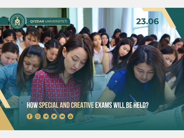 How special and creative exams will be held?