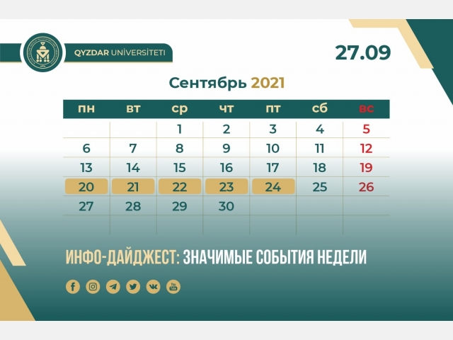 Инфо-дайджест: Значимые события недели. №23
