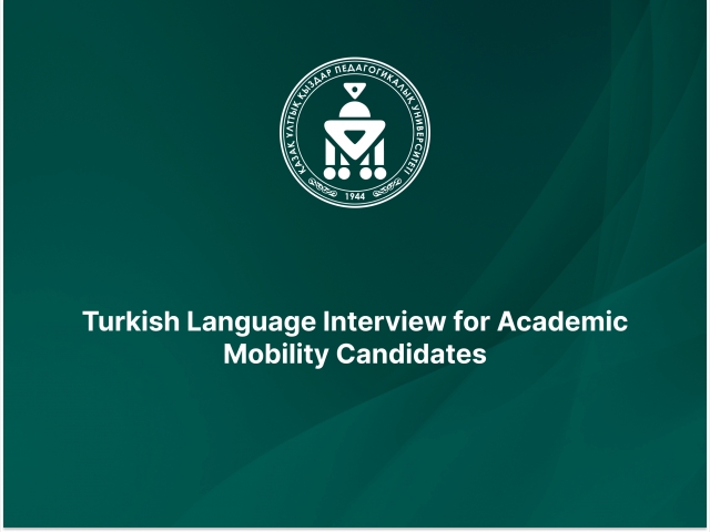 Turkish Language Interview for Academic Mobility Candidates